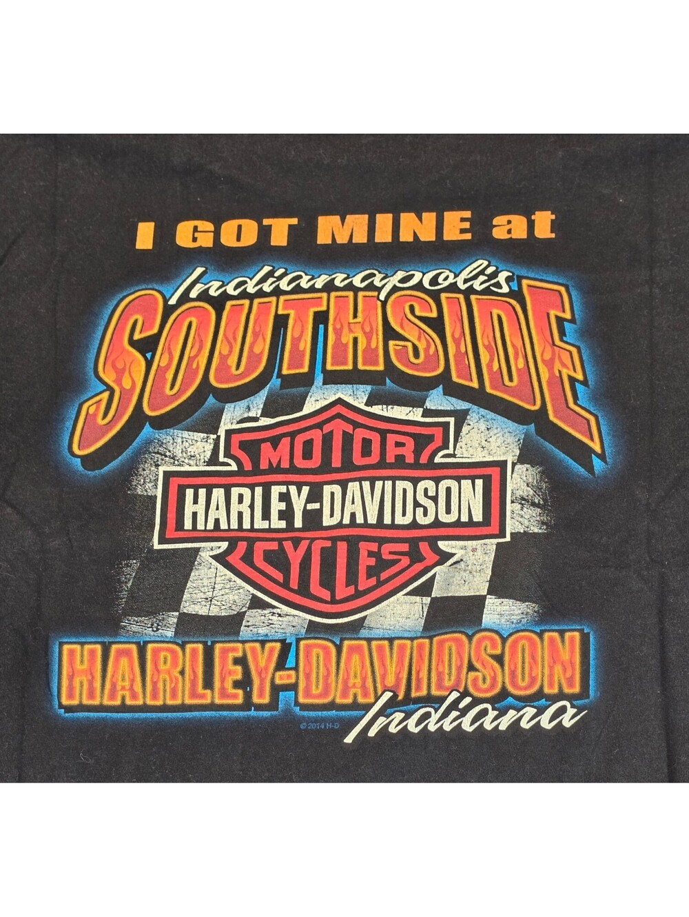 Harley-Davidson Men's XL Black Graphic T-Shirt Indianapolis Southside Motor Cyc